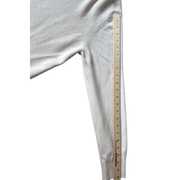 Athleta Wool Cashmere Collared Sweater XL Cream - Picture 7 of 10